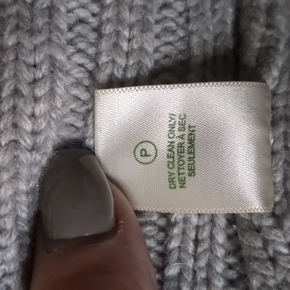 ROOTS* vintage cable knit 2/3n wide sleeve zip front lambswool cardigan sweater - Picture 13 of 13